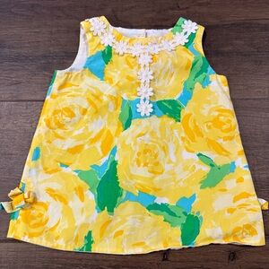Lilly Pulitzer Yellow and Green Sleeveless Sundress